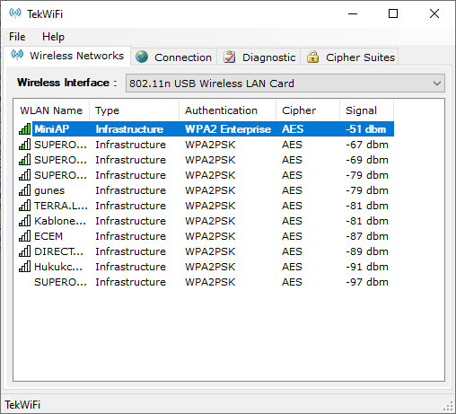 TekWiFi screenshot TekWiFi screenshot