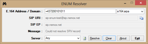 ENUM Resolver 1.4.3 full